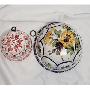 Set of 2, Vintage ABC 1976 Bassano Ceramic Mold Wall Hanging Italian Pottery